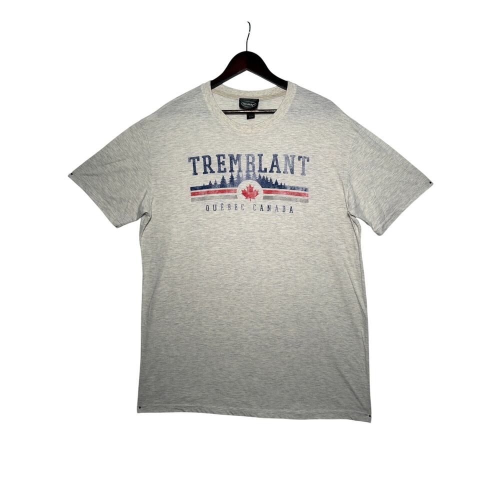 Mont Tremblant Quebec Canada T-Shirt Mens Gray XL SS Crew Casual Ski Resort
